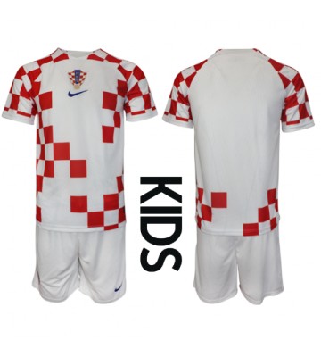 Croatia Replica Home Stadium Kit for Kids World Cup 2022 Short Sleeve (+ pants)
